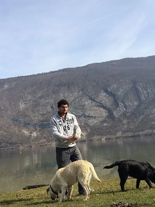 Sortie au bord du lac avec nos chiens